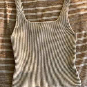 Babaton Sculpt Knit Square Neck Tank, Small